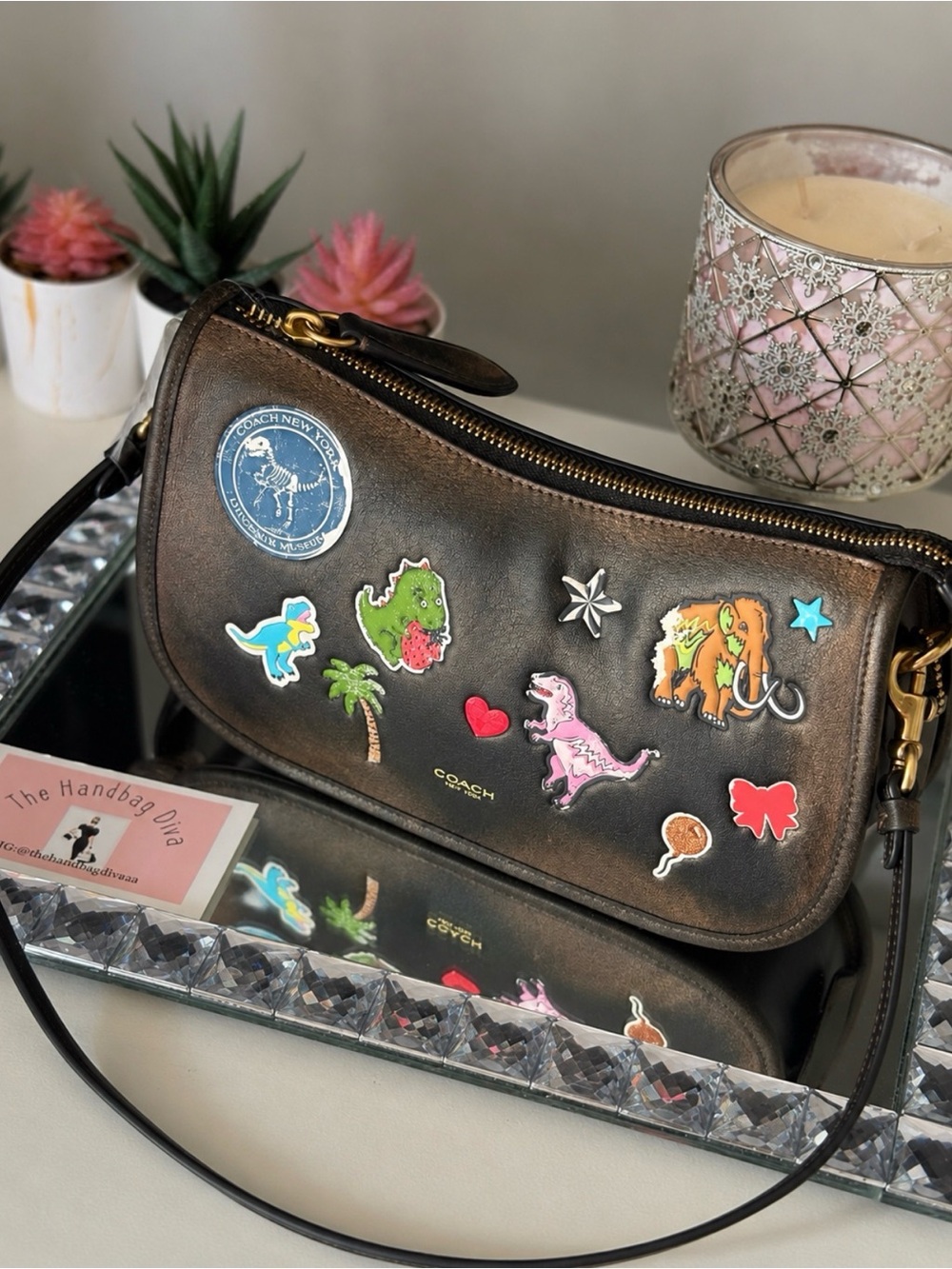 🦖Rexy 10th Birthday Loved Leather Waverly With Stickers🦖